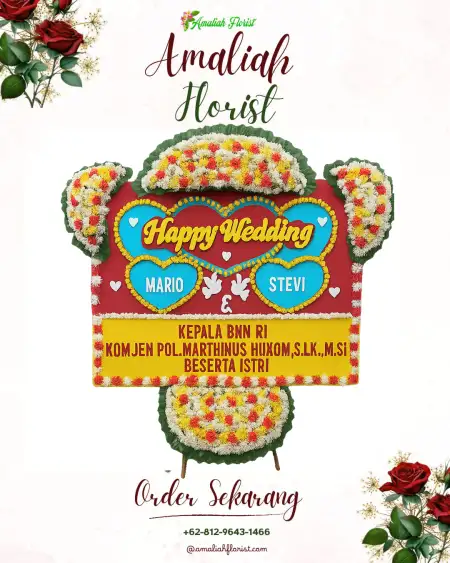 Papan Bunga Pernikahan Sayang Sayang